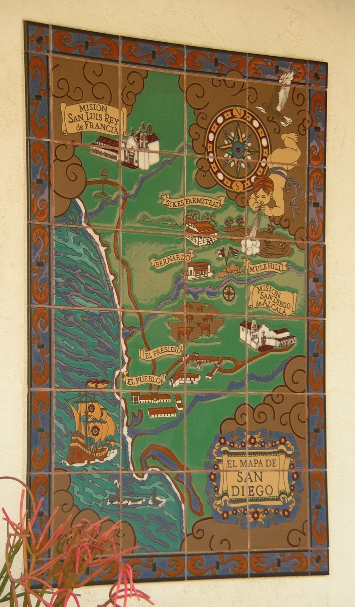 exterior_custom_design_hand_painted_tile_mural_complements_counter_3